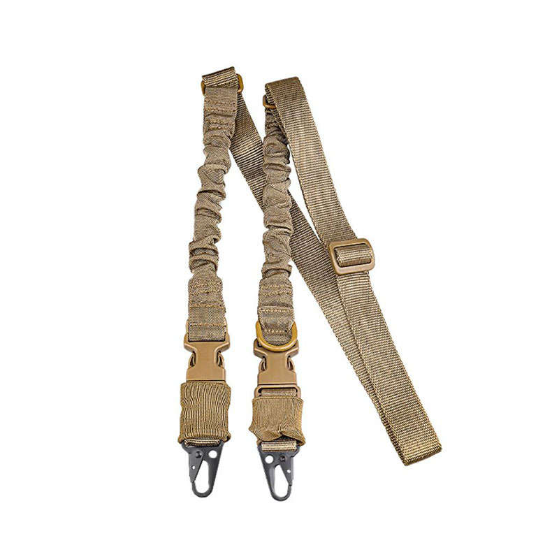 Military double-point tactical gun sling multi-function alloy buckle
