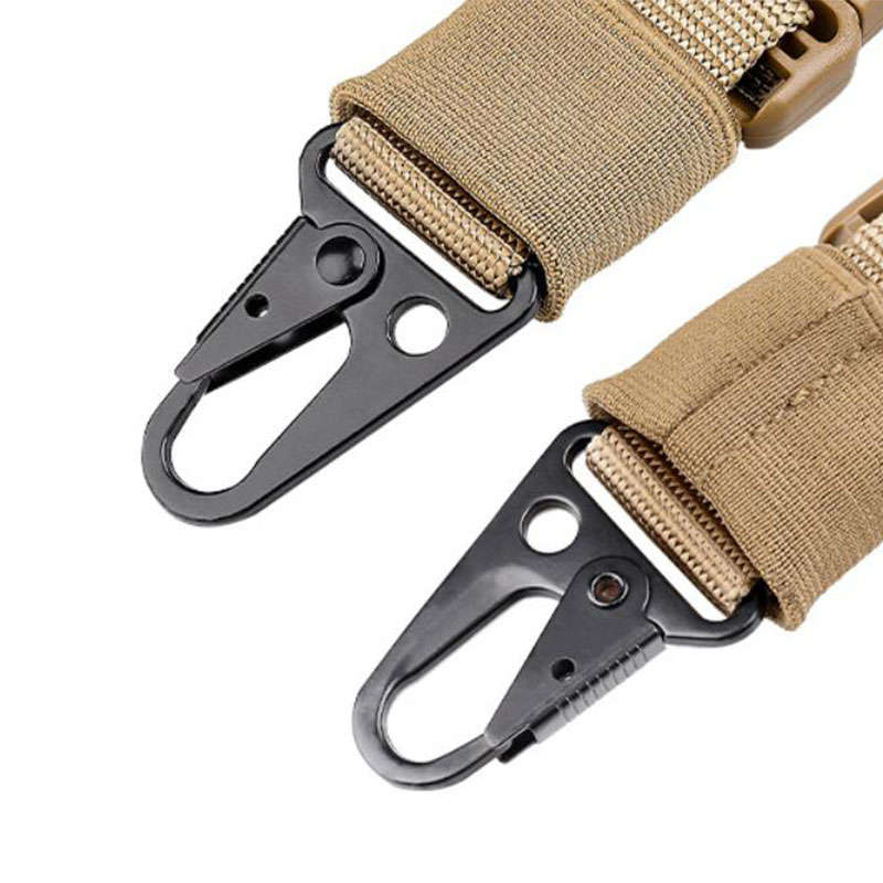 Military double-point tactical gun sling multi-function alloy buckle