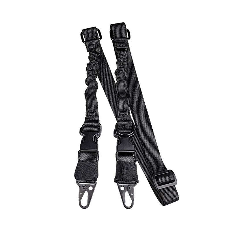 Military double-point tactical gun sling multi-function alloy buckle