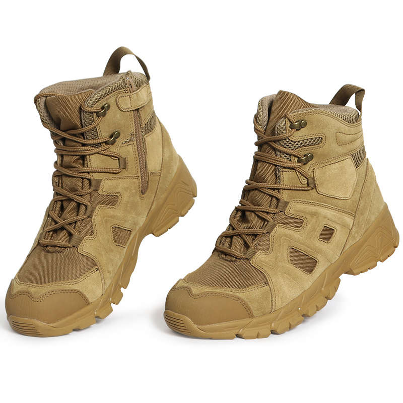 New High Quality Outdoor Mountaineering Combat Boots Brown