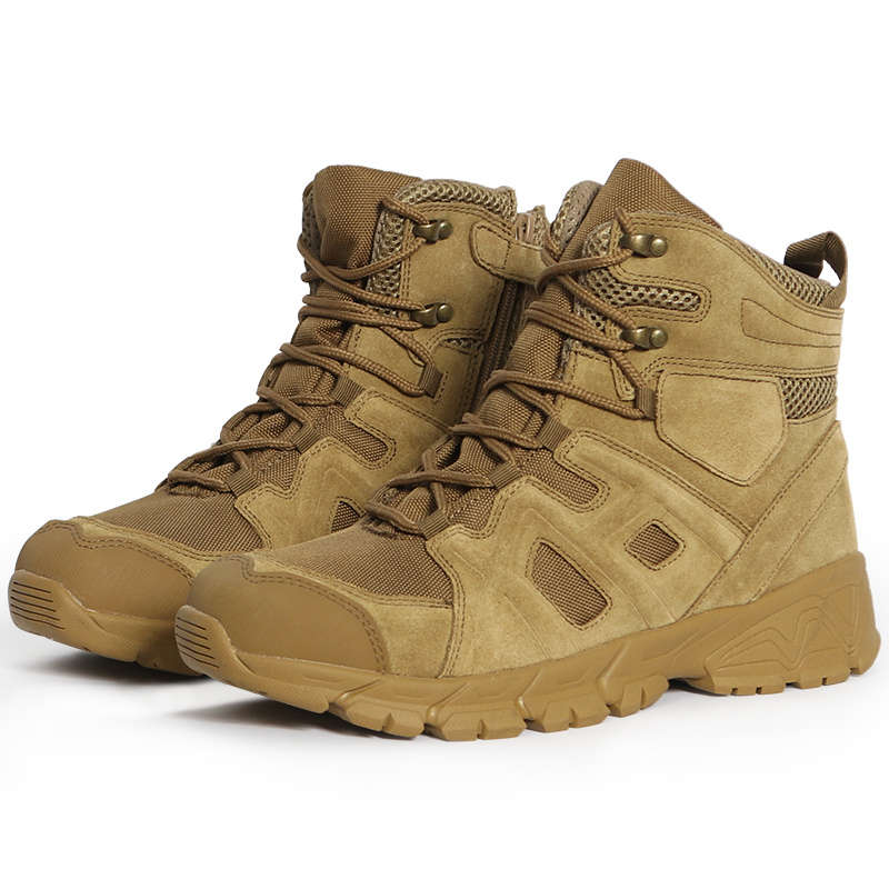 New High Quality Outdoor Mountaineering Combat Boots Brown