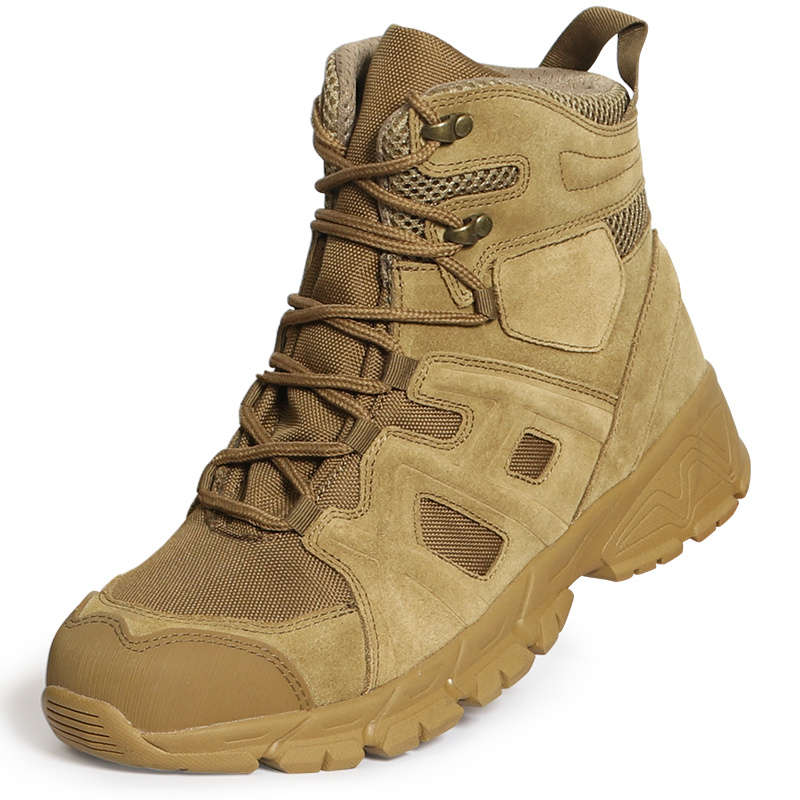 New High Quality Outdoor Mountaineering Combat Boots Brown