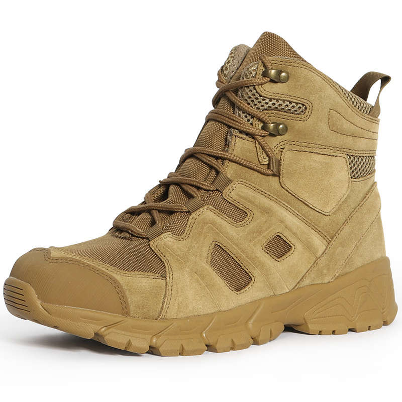 New High Quality Outdoor Mountaineering Combat Boots Brown