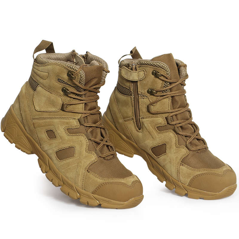 New High Quality Outdoor Mountaineering Combat Boots Brown