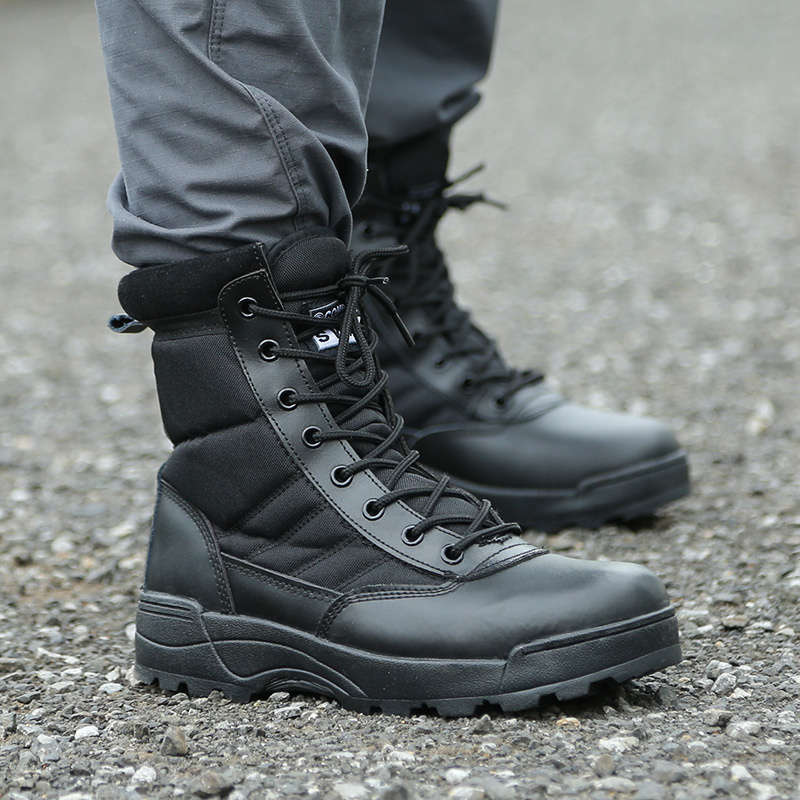 Men’s Tactical Boots Lightweight Combat Boots Military Work Boots black Boots
