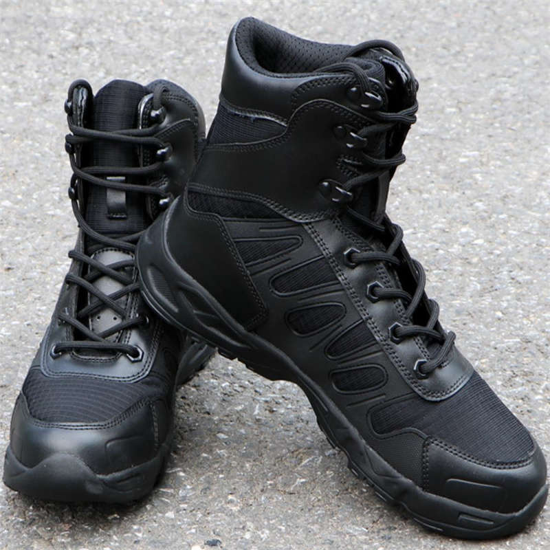 Men's Waterproof Hiking Boots Lightweight Work Boots Military Tactical Boots Durable Combat Boots