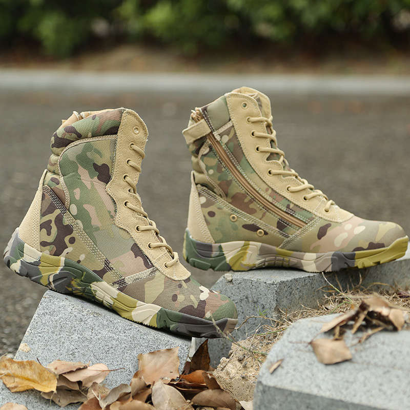 Ultralight high performance military camouflage combat boots