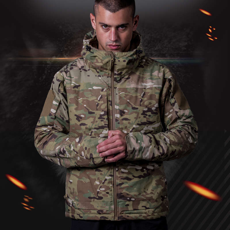 Winter Warm Plus Fleece Thick Fan Tactical Coat Breathable Waterproof