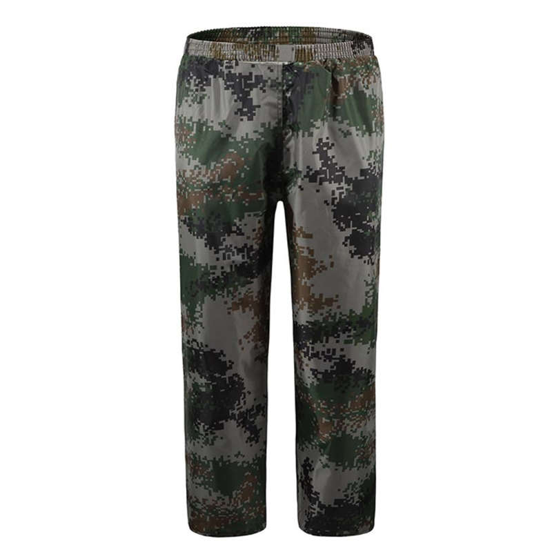 Camouflage raincoat rain pants split suit adult outdoor flood control and disaster relief on duty to fight floods