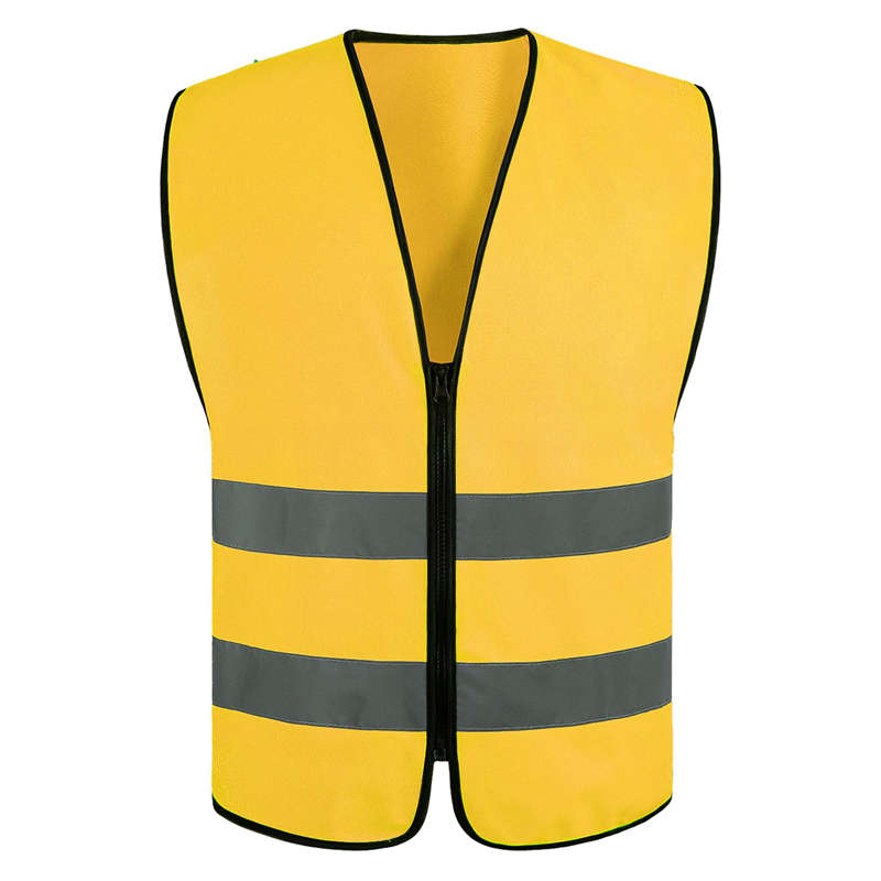Fluorescent luminous reflective strip reflective safety vest printed yellow word reflective clothing zipper engineering duty vest vest