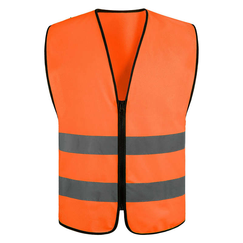 Fluorescent luminous reflective strip reflective safety vest printed yellow word reflective clothing zipper engineering duty vest vest