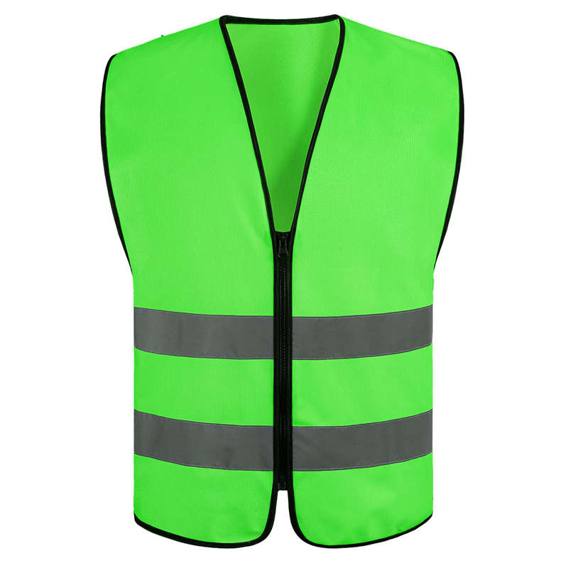 Fluorescent luminous reflective strip reflective safety vest printed yellow word reflective clothing zipper engineering duty vest vest