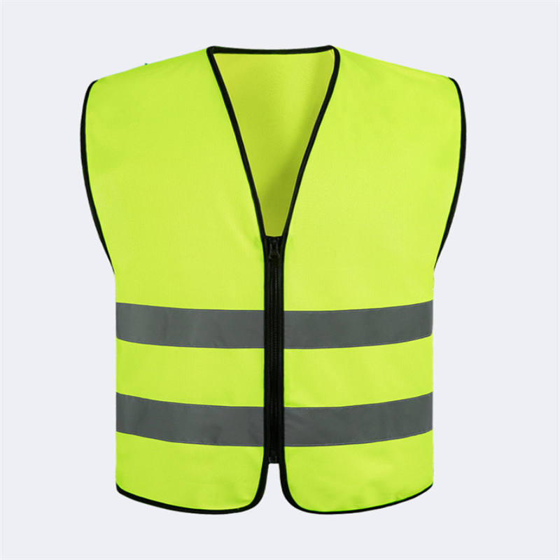 Fluorescent luminous reflective strip reflective safety vest printed yellow word reflective clothing zipper engineering duty vest vest