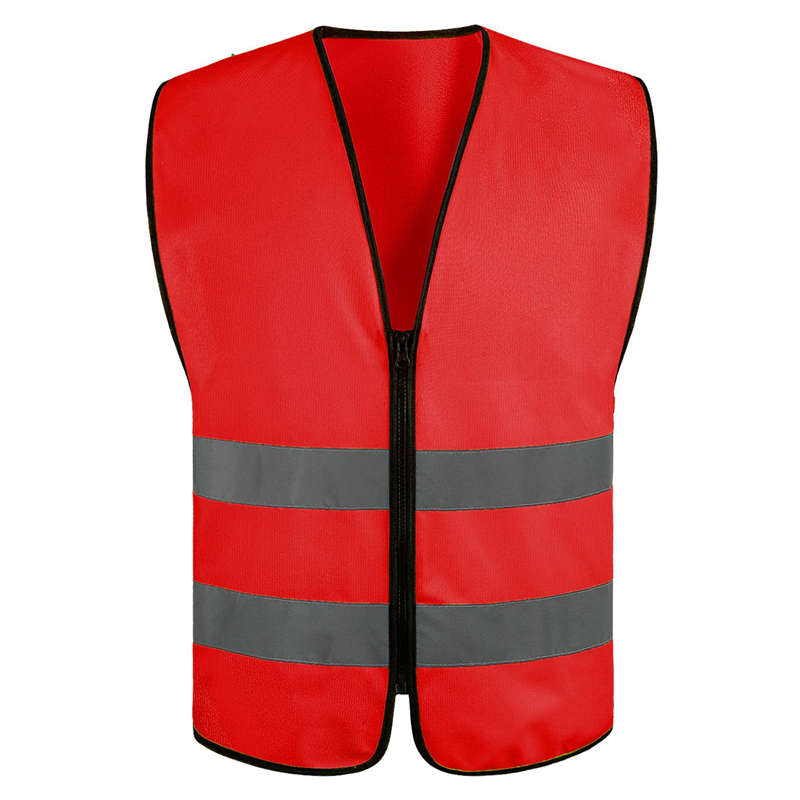 Fluorescent luminous reflective strip reflective safety vest printed yellow word reflective clothing zipper engineering duty vest vest
