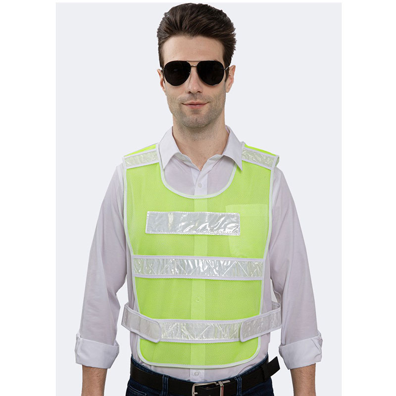 Thickened fishing mesh cloth reflective vest, high-brightness lattice reflective clothing, construction traffic riding safety reflective vest