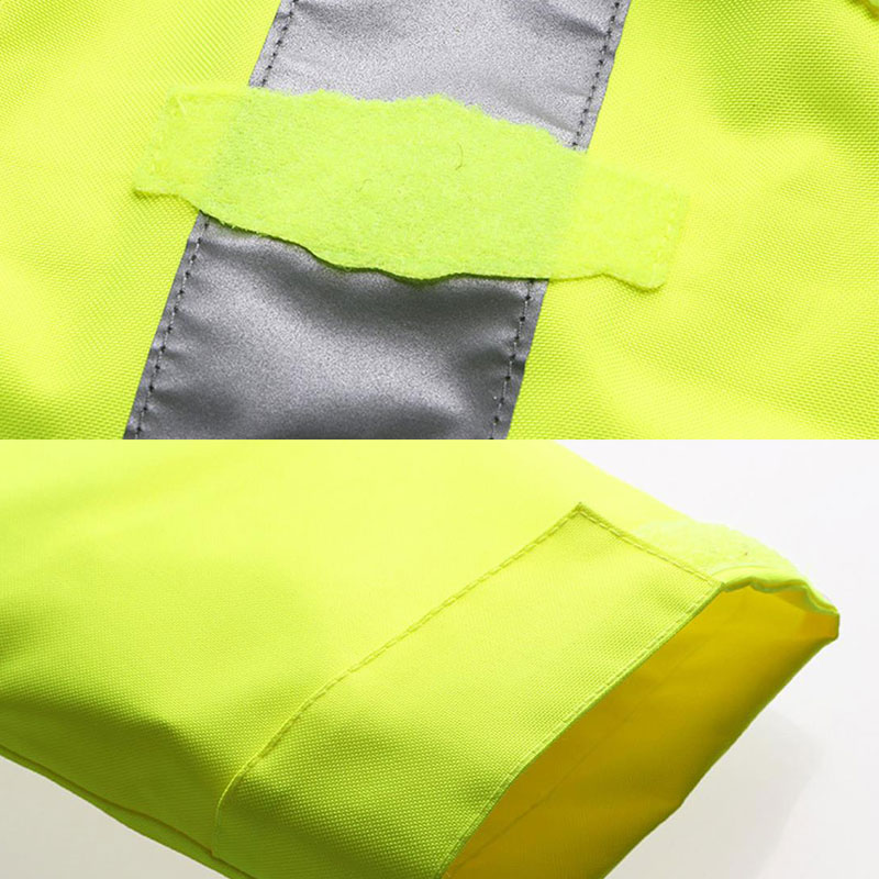 fluorescent yellow black orange camouflage raincoat wholesale sanitation labor protection reflective raincoat thickened outdoor long labor protection raincoat