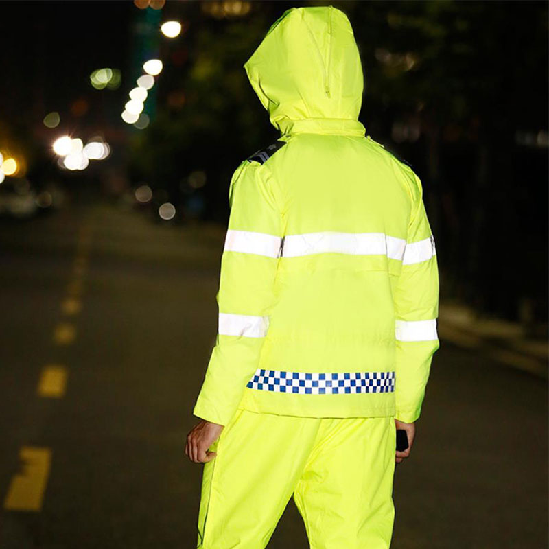 fluorescent yellow black orange camouflage raincoat wholesale sanitation labor protection reflective raincoat thickened outdoor long labor protection raincoat