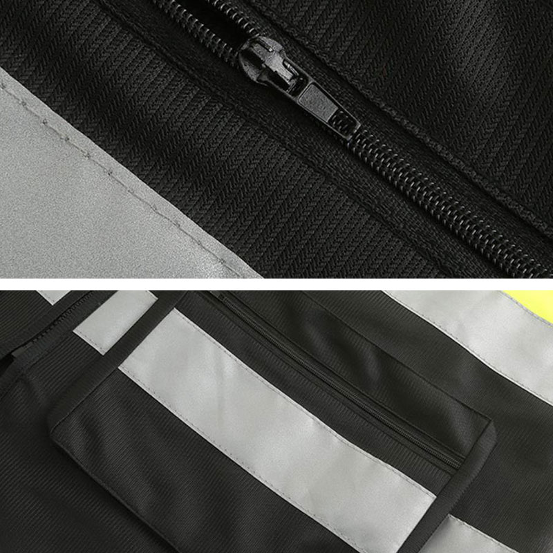 Multi-pocket vest, traffic sanitation inspection, reflective safety vest for construction site engineering