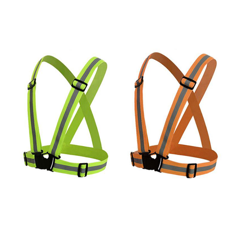 Reflective straps night running riding reflective clothing high elastic reflective vest adjustable safety reflective clothing summer