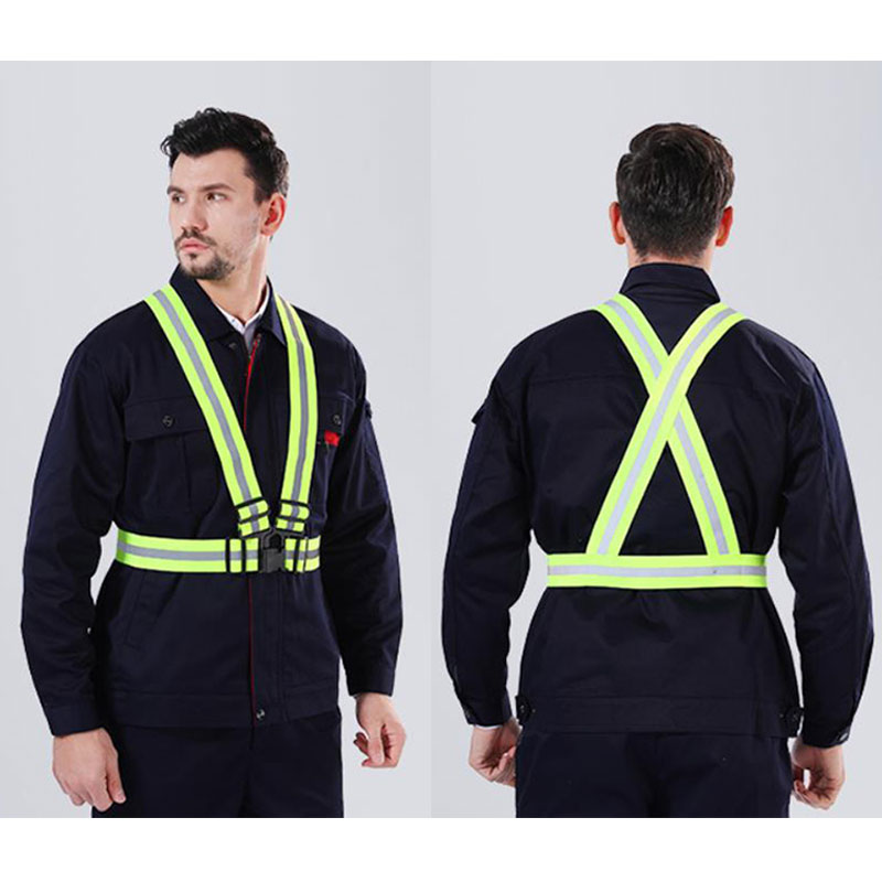 Reflective straps night running riding reflective clothing high elastic reflective vest adjustable safety reflective clothing summer