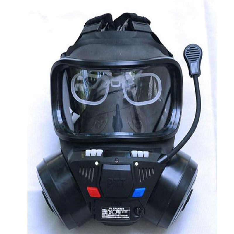 Dual-canister filter gas mask for Low-level radioactive dust, chemical accidents, and environments contaminated with biological aerosols