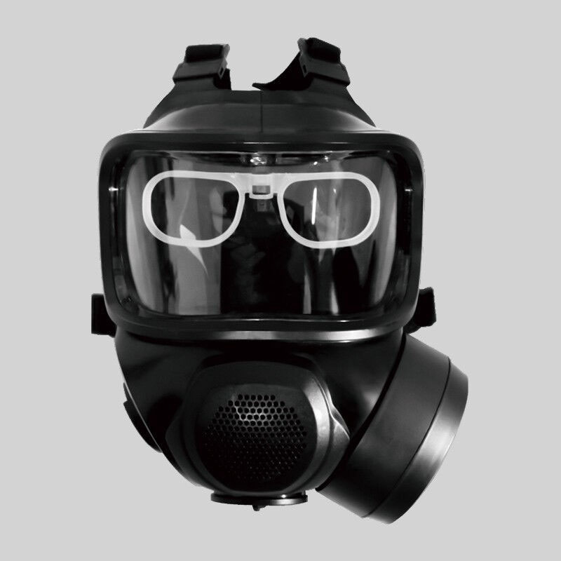 Dual-canister filter gas mask for Low-level radioactive dust, chemical accidents, and environments contaminated with biological aerosols