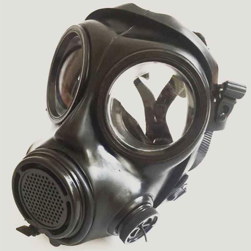 Gas mask, double-view gas mask