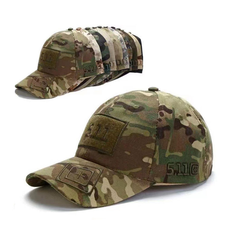 Outdoor Jungle Camouflage Hat Combat Training Camouflage Baseball Hat Velcro Label Peaked Cap