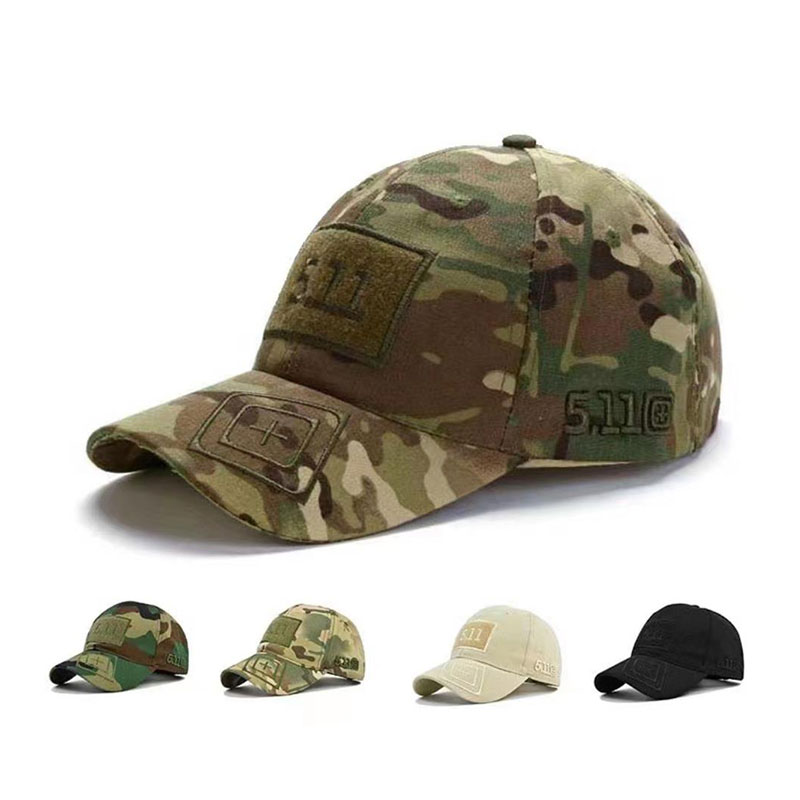 Outdoor Jungle Camouflage Hat Combat Training Camouflage Baseball Hat Velcro Label Peaked Cap