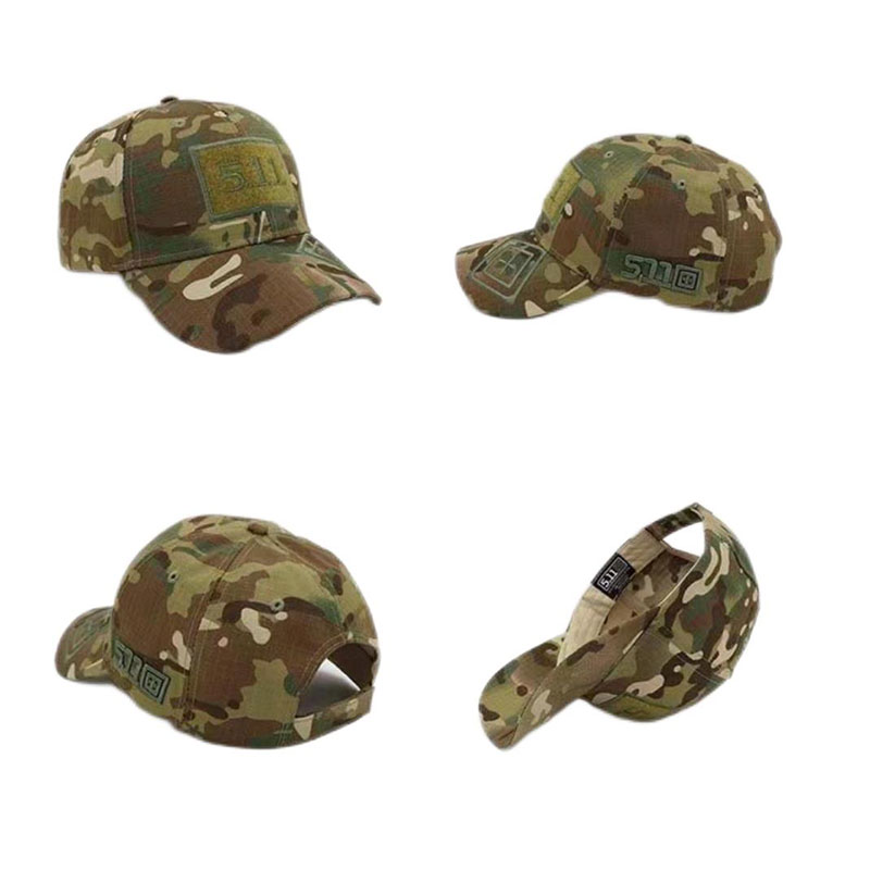 Outdoor Jungle Camouflage Hat Combat Training Camouflage Baseball Hat Velcro Label Peaked Cap