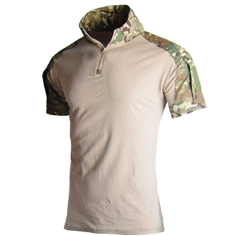 New summer camouflage frog cloth AT-FG tights CP short-sleeved T-shirt frog short dress top top