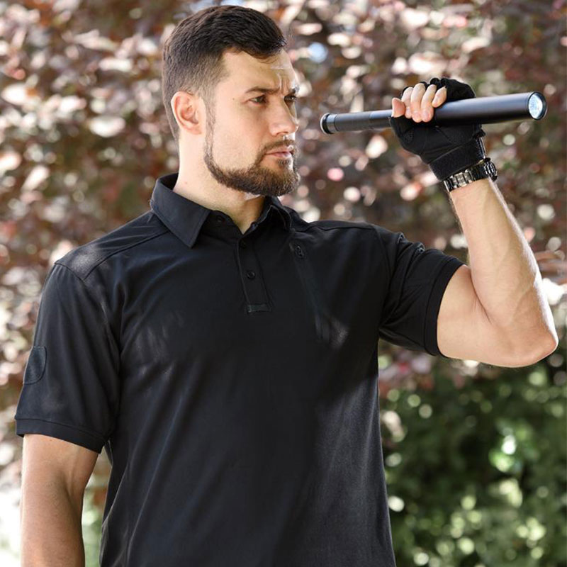 Outdoor tactical T -shirt Men's Sports sweaty and moisturizing function fast dry clothing elastic leisure lapel speed dry short sleeves