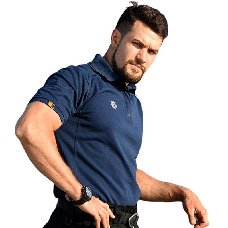 short -sleeved T -shirt men's outdoor sports tactical tactical POLO shirt turned short -sleeved camouflage speed dry clothes