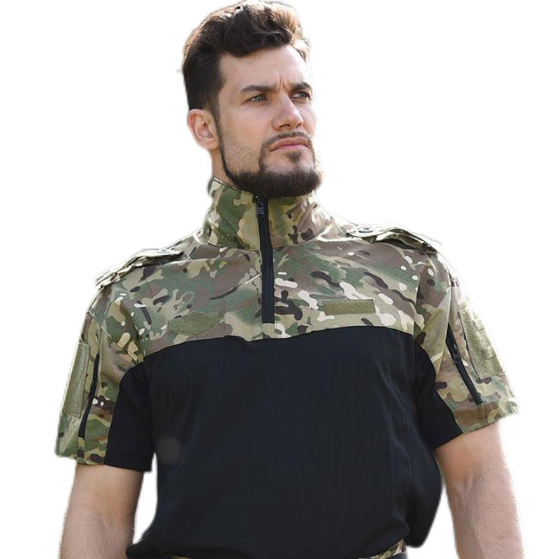 Frog clothes top frog clothing short -sleeved clothing camouflage camouflage camouflage camouflage