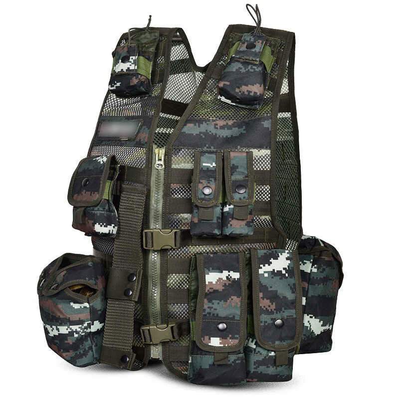 Mesh Multi-pocket Breathable Camouflage Military Fans Multi-functional Tactical Vest