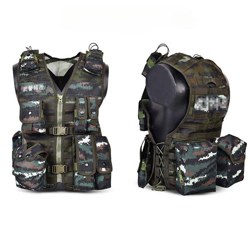 Mesh Multi-pocket Breathable Camouflage Military Fans Multi-functional Tactical Vest