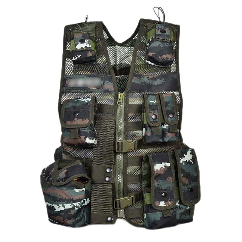 Mesh Multi-pocket Breathable Camouflage Military Fans Multi-functional Tactical Vest