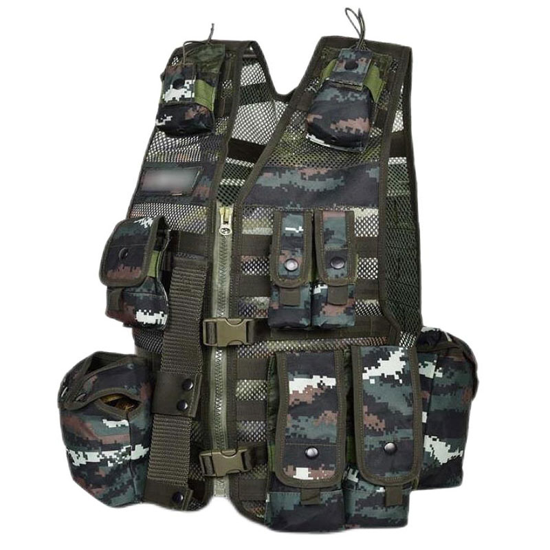 Mesh Multi-pocket Breathable Camouflage Military Fans Multi-functional Tactical Vest