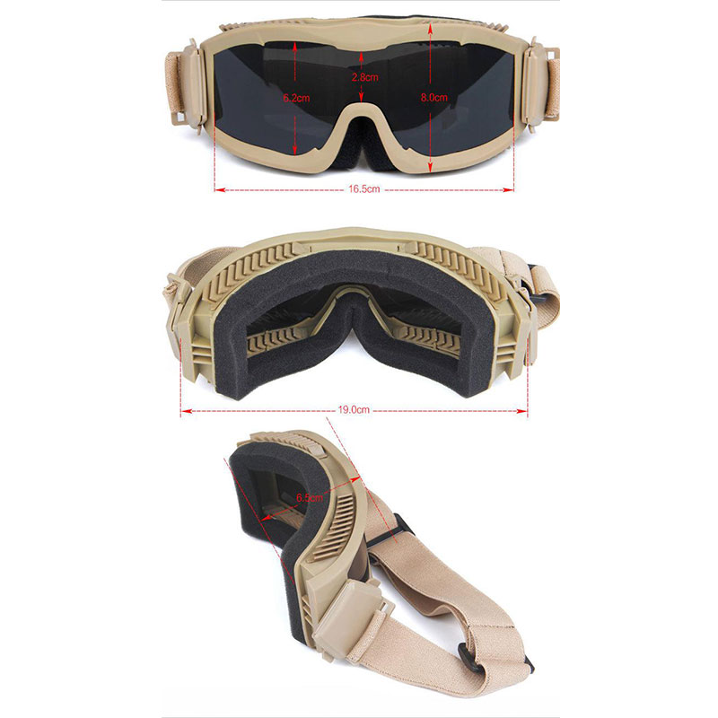 Tactical Glasses Desert Army Fans CS Shooting Explosion-proof Tactical Goggles