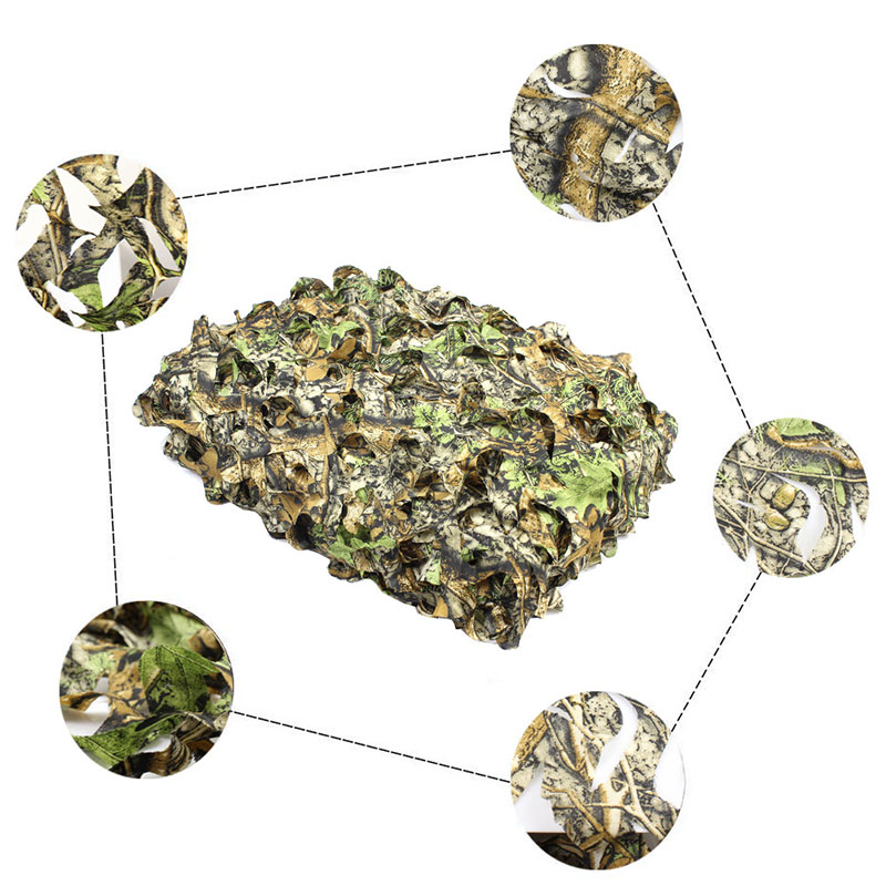 Outdoor 3D Punching Flower Lightweight Noise-cancelling Sunshade Camouflage Net Camouflage Net