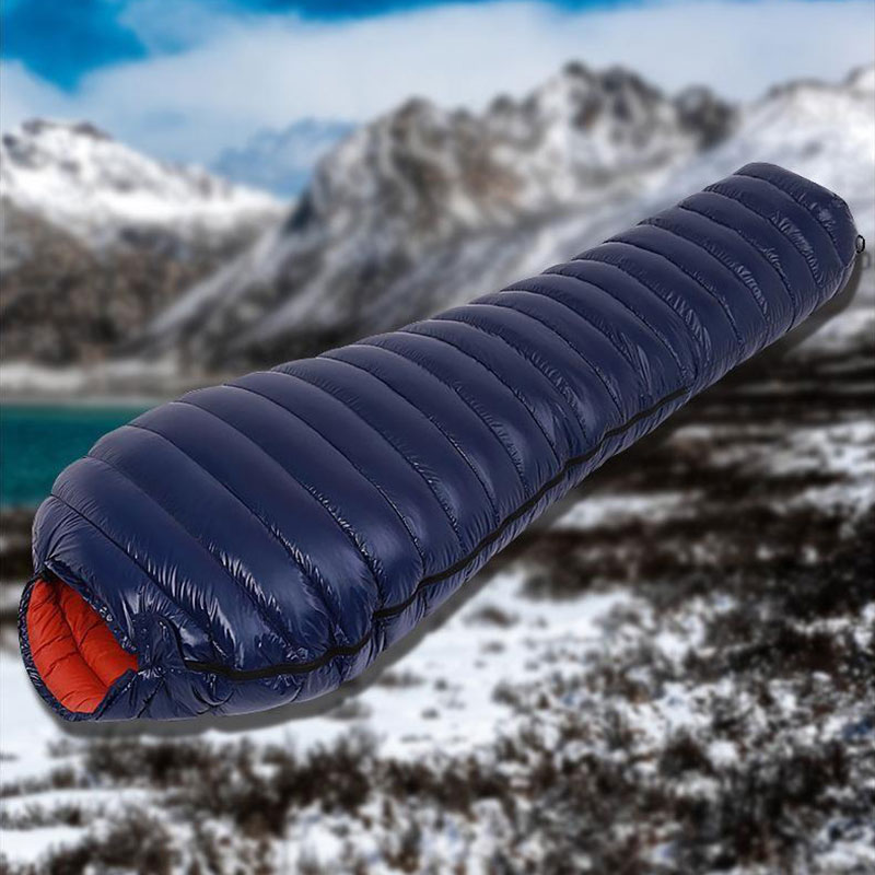 Outdoor Camping Winter Thickened Goose Down Cold-proof Warm Mummy Down Sleeping Bag